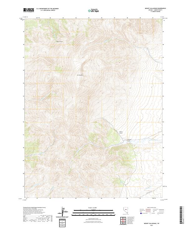 Mount Callaghan, NV — USGS 7.5-minute topo (2021)