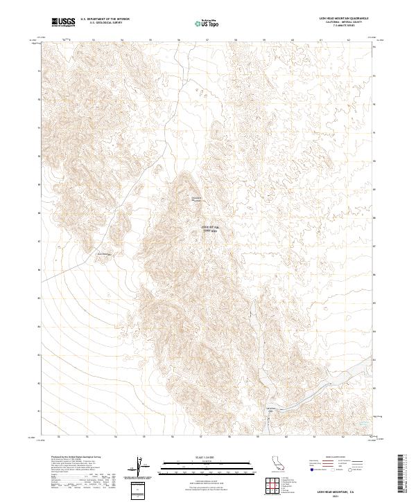 Lion Head Mountain, CA — USGS 7.5-minute topo (2021)