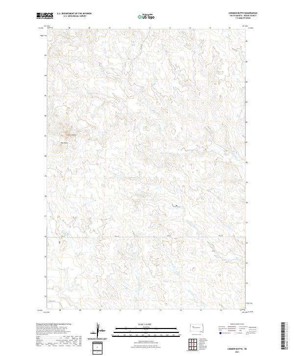 Lemmon Butte, SD — USGS 7.5-minute topo (2021)