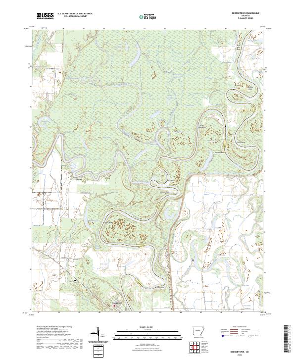 Georgetown, AR — USGS 7.5-minute topo (2024)