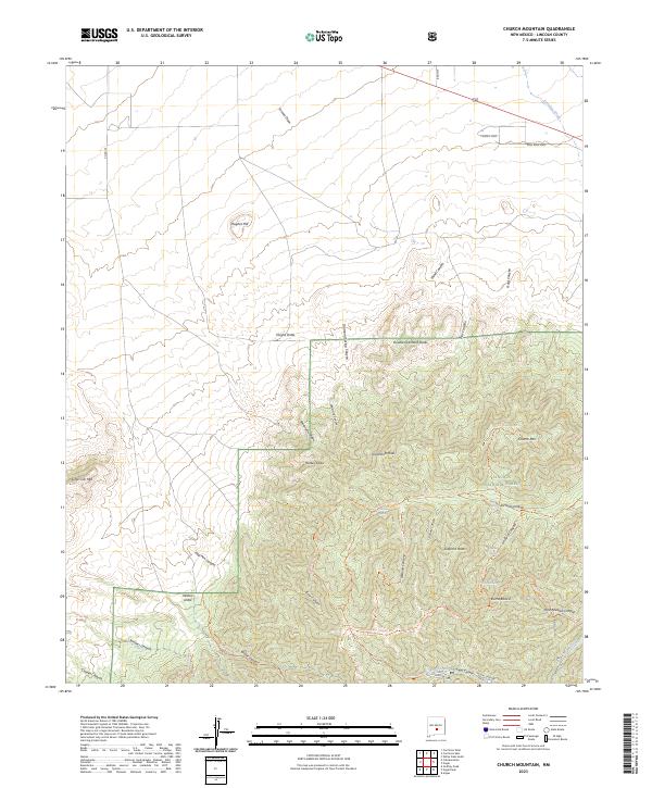 Church Mountain, NM — USGS 7.5-minute topo (2023)