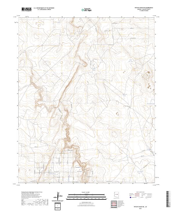 Potato Wash NE, AZ — USGS 7.5-minute topo (2023)