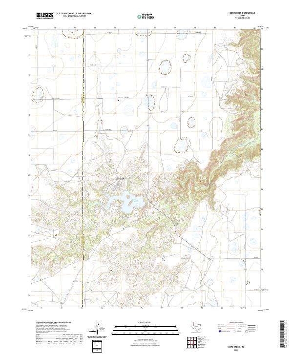 Cope Creek, TX — USGS 7.5-minute topo (2022)