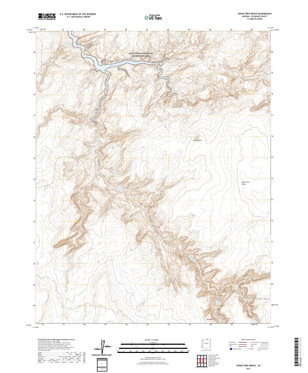 Cedar Tree Bench, AZ — USGS 7.5-minute topo (2021)