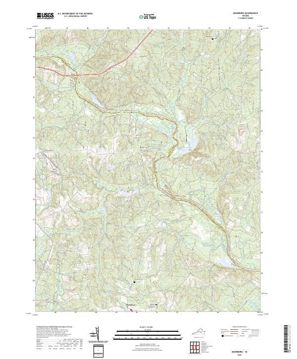 Mannboro, VA — USGS 7.5-minute topo (2022)