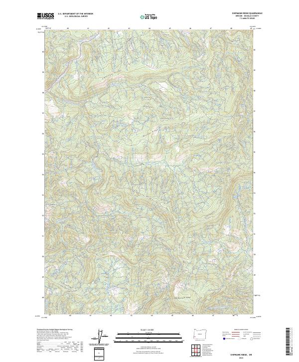 Chipmunk Ridge, OR — USGS 7.5-minute topo (2024)