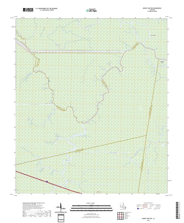 Mount Airy NW, LA — USGS 7.5-minute topo (2024)