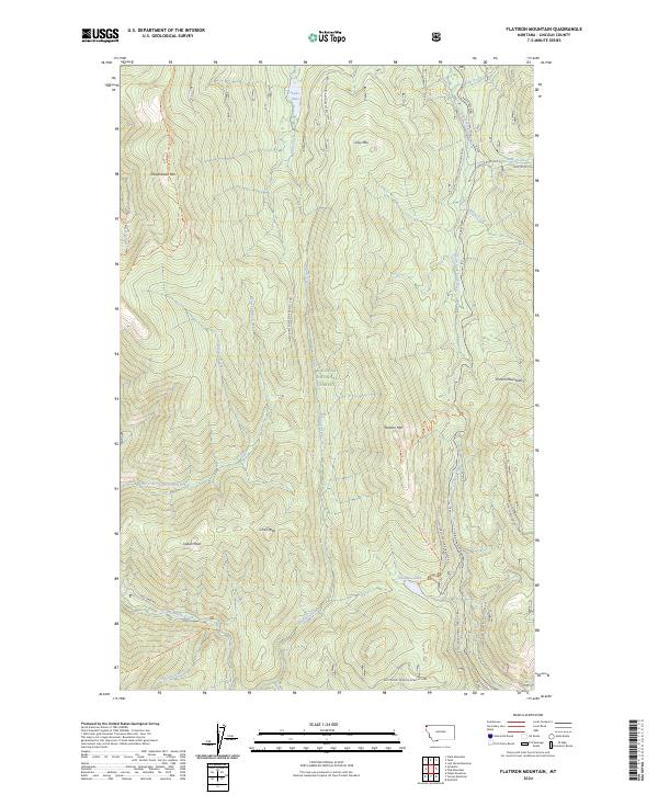 Flatiron Mountain, MT — USGS 7.5-minute topo (2024)