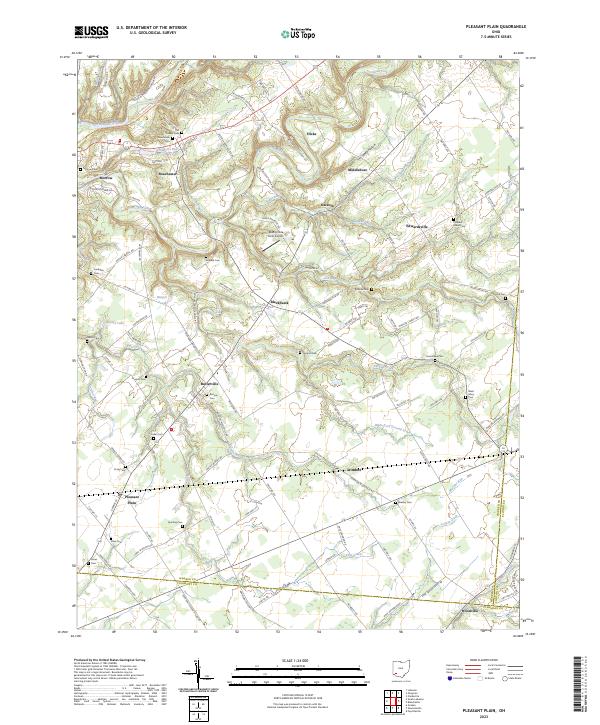 Pleasant Plain, OH — USGS 7.5-minute topo (2023)