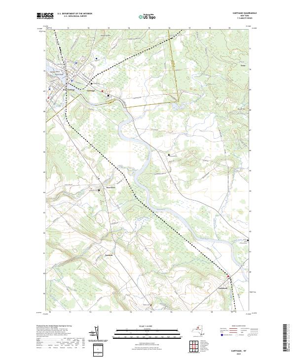 Carthage, NY — USGS 7.5-minute topo (2023)