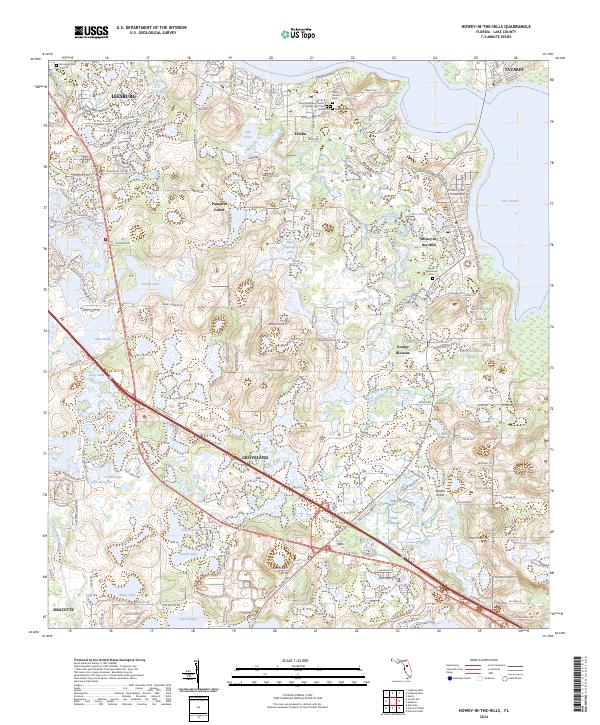 Howey-in-the-Hills, FL — USGS 7.5-minute topo (2024)