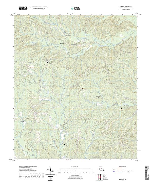Aimwell, LA — USGS 7.5-minute topo (2024)