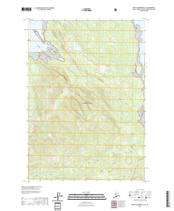 Port Alexander D-1 SE, AK — USGS 7.5-minute topo (2021)
