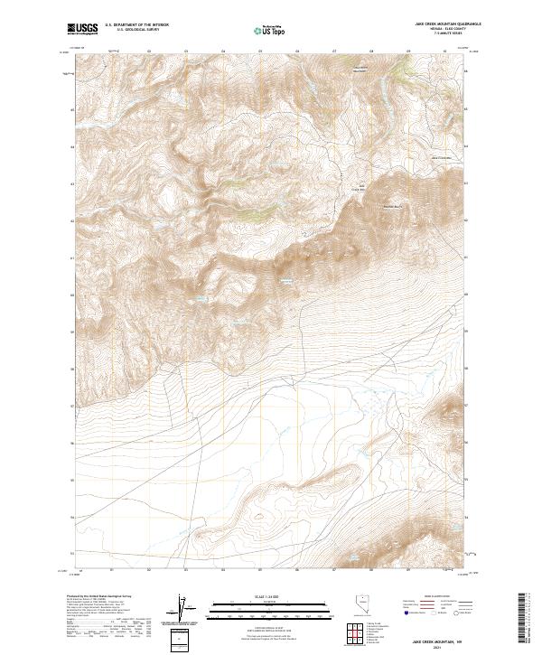 Jake Creek Mountain, NV — USGS 7.5-minute topo (2021)
