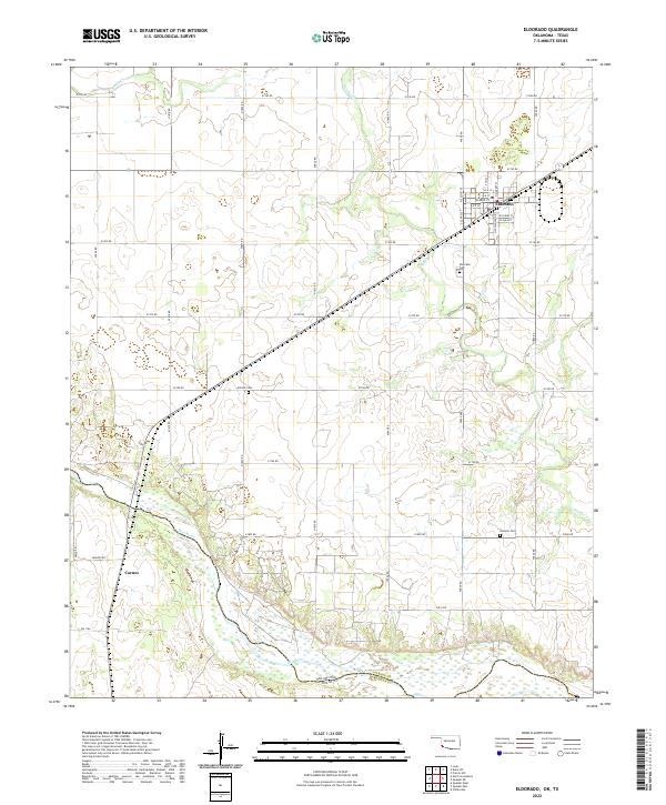 Eldorado, OK-TX — USGS 7.5-minute topo (2022)