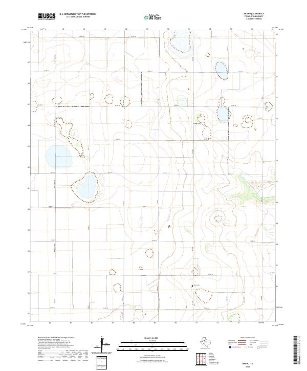 Draw, TX — USGS 7.5-minute topo (2022)