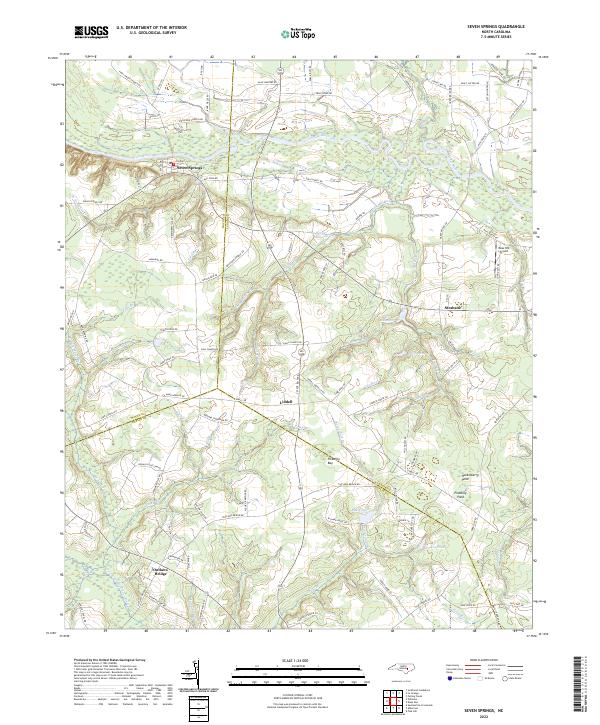 Seven Springs, NC — USGS 7.5-minute topo (2022)