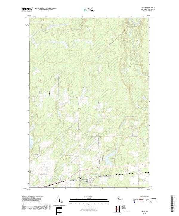 Ingram, WI — USGS 7.5-minute topo (2022)