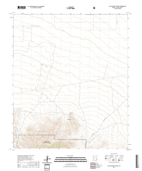 Little Wood Canyon, AZ — USGS 7.5-minute topo (2021)