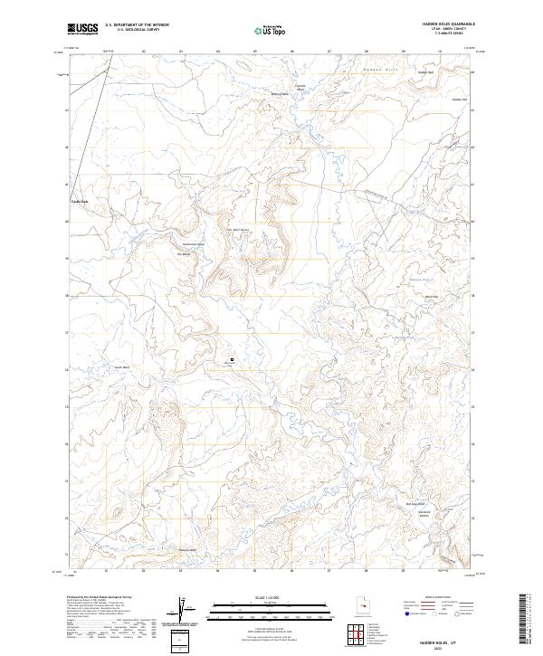 Hadden Holes, UT — USGS 7.5-minute topo (2023)