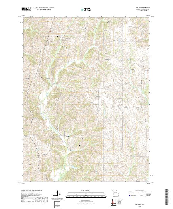 Pollock, MO — USGS 7.5-minute topo (2021)