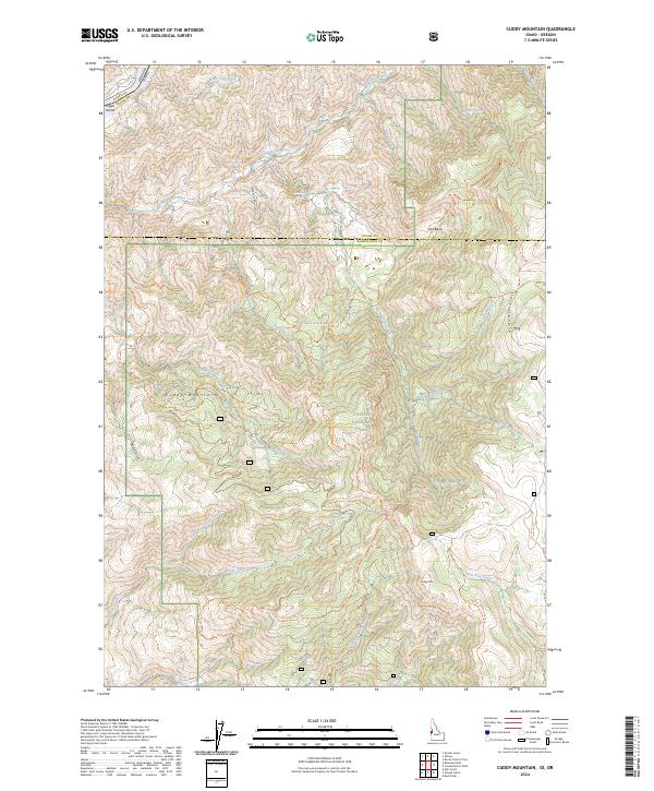 Cuddy Mountain, ID-OR — USGS 7.5-minute topo (2024)