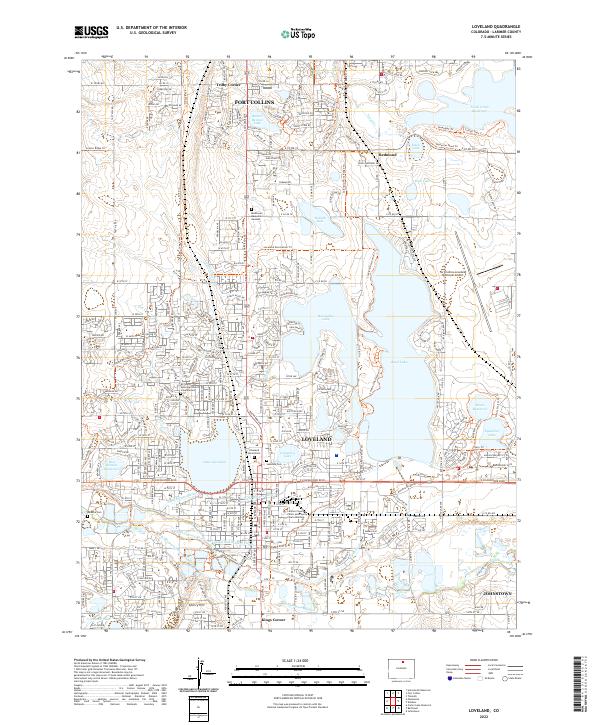 Loveland, CO — USGS 7.5-minute topo (2022)