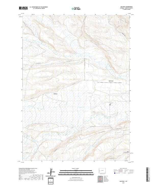 Halfway, WY — USGS 7.5-minute topo (2021)