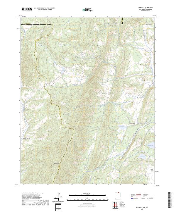 The Wall, NM-CO — USGS 7.5-minute topo (2023)