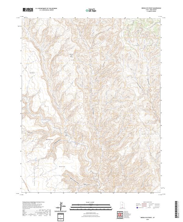 Needle Eye Point, UT — USGS 7.5-minute topo (2023)