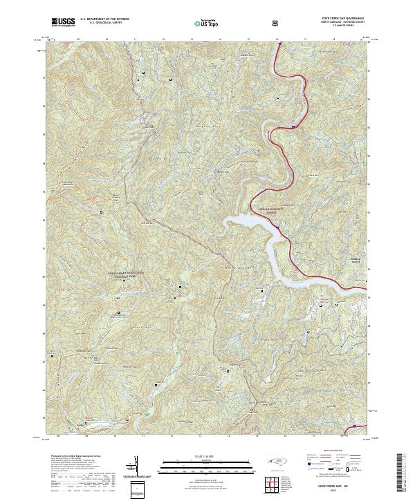 Cove Creek Gap, NC — USGS 7.5-minute topo (2022)