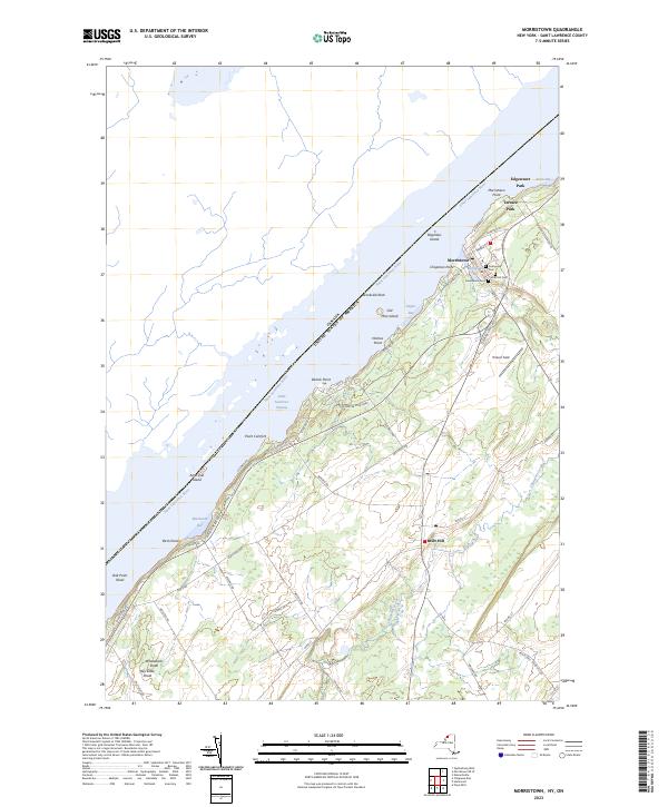 Morristown, NY-ON — USGS 7.5-minute topo (2023)