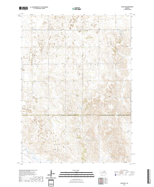 Elgin NW, NE — USGS 7.5-minute topo (2021)