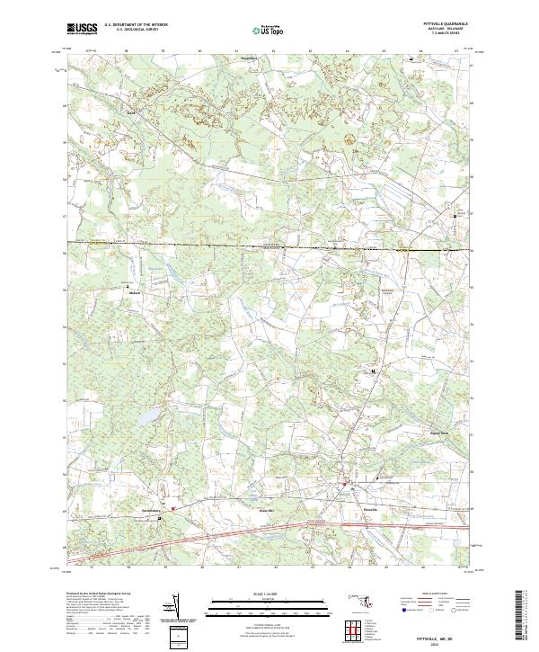 Pittsville, MD-DE — USGS 7.5-minute topo (2023)