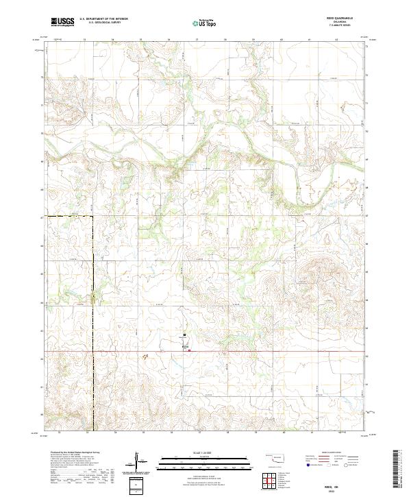 Reed, OK — USGS 7.5-minute topo (2022)