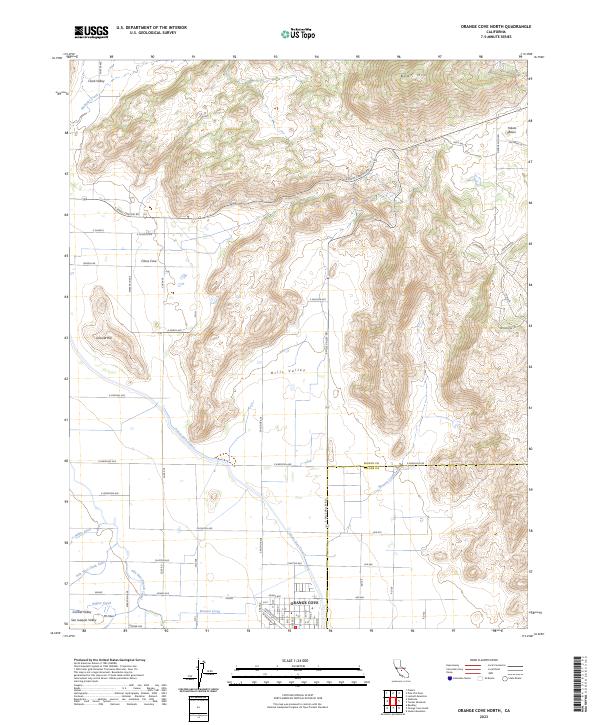 Orange Cove North, CA — USGS 7.5-minute topo (2023)