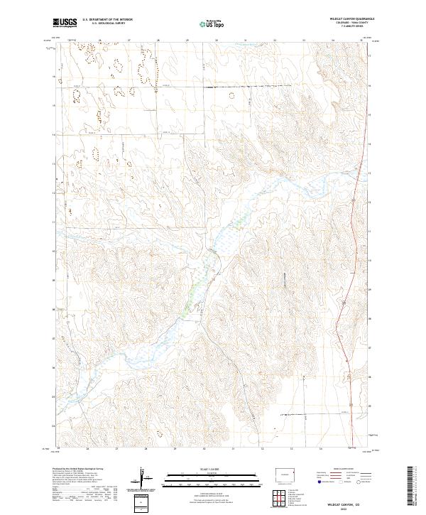 Wildcat Canyon, CO — USGS 7.5-minute topo (2022)