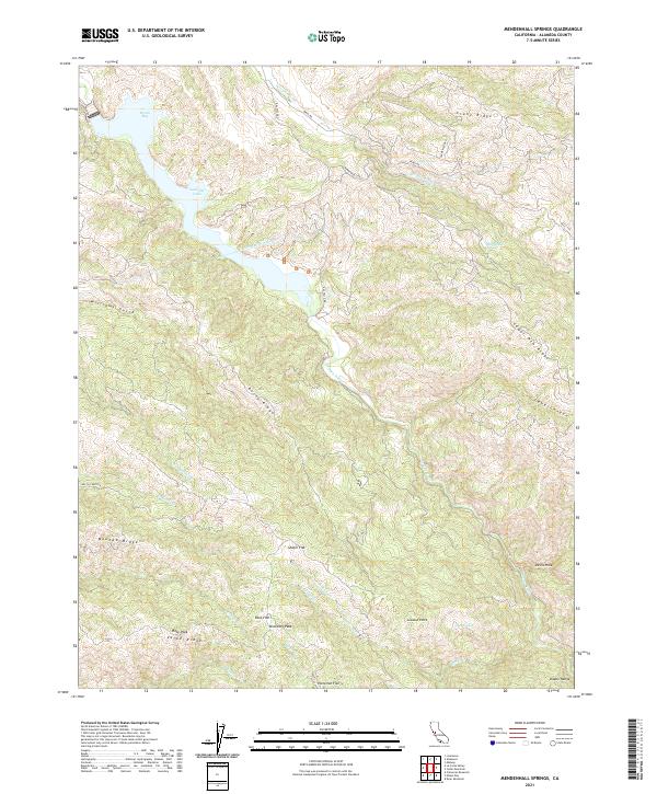 Mendenhall Springs, CA — USGS 7.5-minute topo (2021)