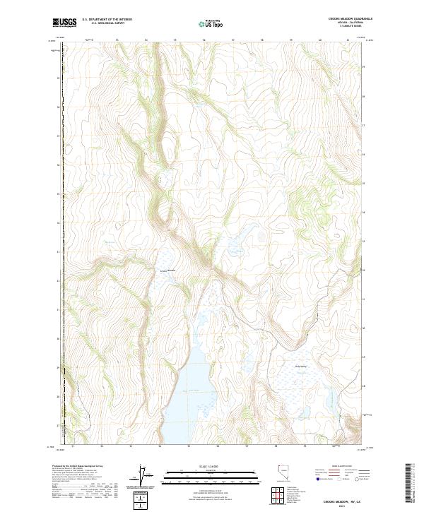 Crooks Meadow, NV-CA — USGS 7.5-minute topo (2021)