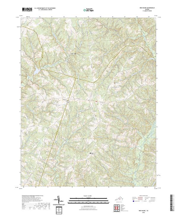 Red House, VA — USGS 7.5-minute topo (2022)