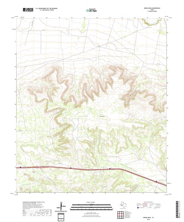 Indian Mesa, TX — USGS 7.5-minute topo (2022)