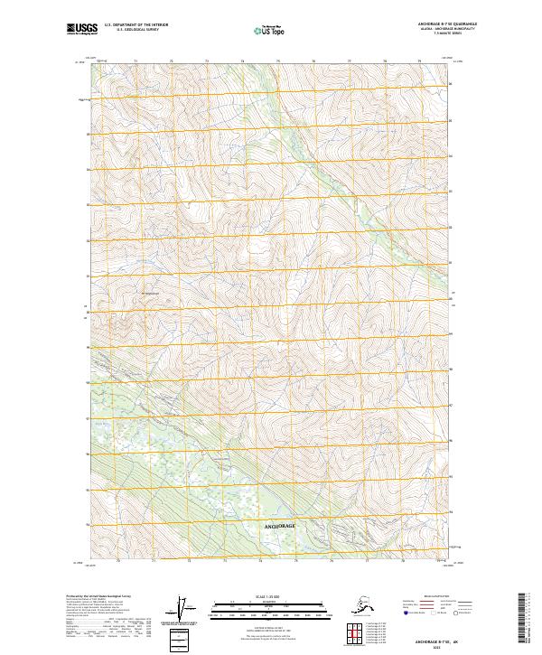 Anchorage B-7 SE, AK — USGS 7.5-minute topo (2023)