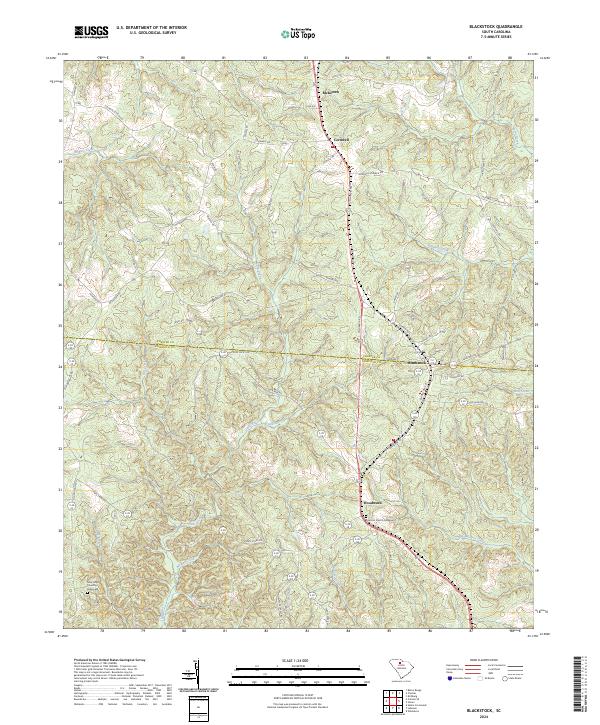 Blackstock, SC — USGS 7.5-minute topo (2024)