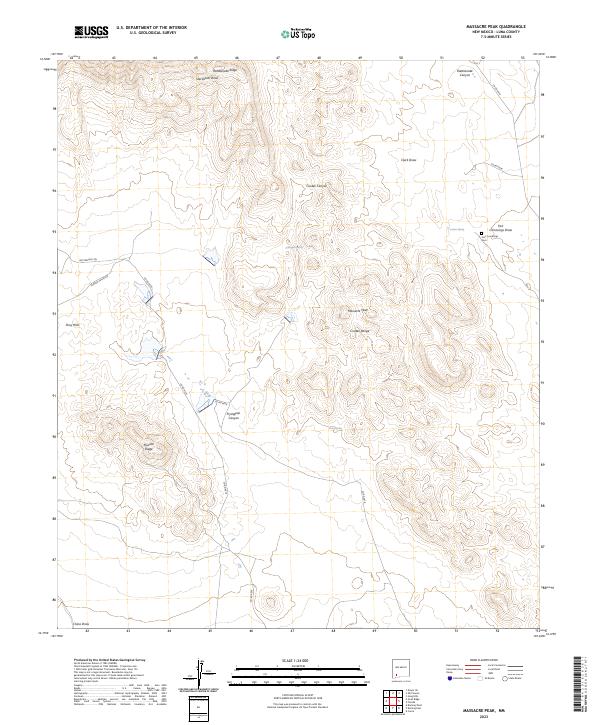 Massacre Peak, NM — USGS 7.5-minute topo (2023)