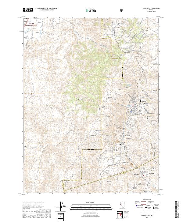 Virginia City, NV — USGS 7.5-minute topo (2021)