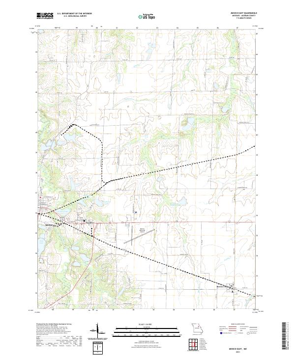Mexico East, MO — USGS 7.5-minute topo (2021)