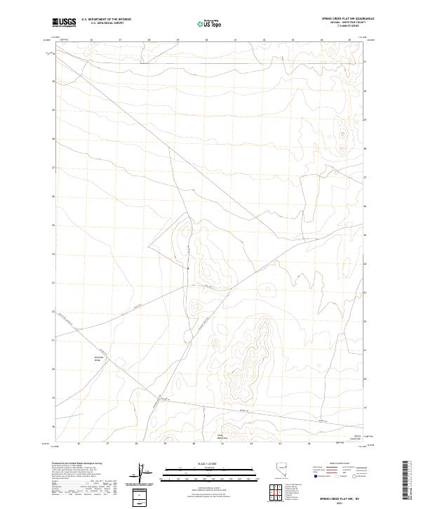 Spring Creek Flat NW, NV — USGS 7.5-minute topo (2021)
