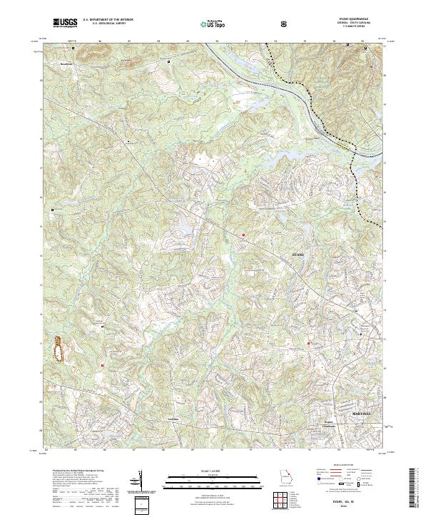 Evans, GA-SC — USGS 7.5-minute topo (2024)