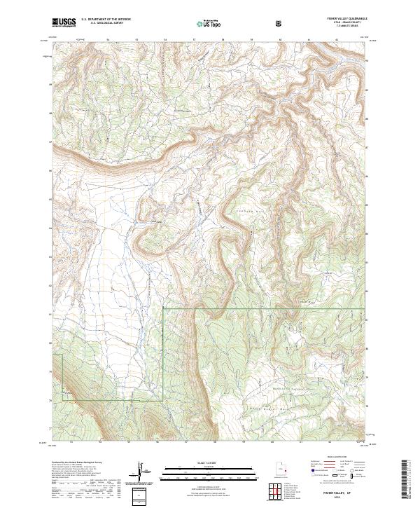 Fisher Valley, UT — USGS 7.5-minute topo (2023)