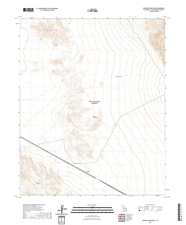 Cowhole Mountain, CA — USGS 7.5-minute topo (2021)